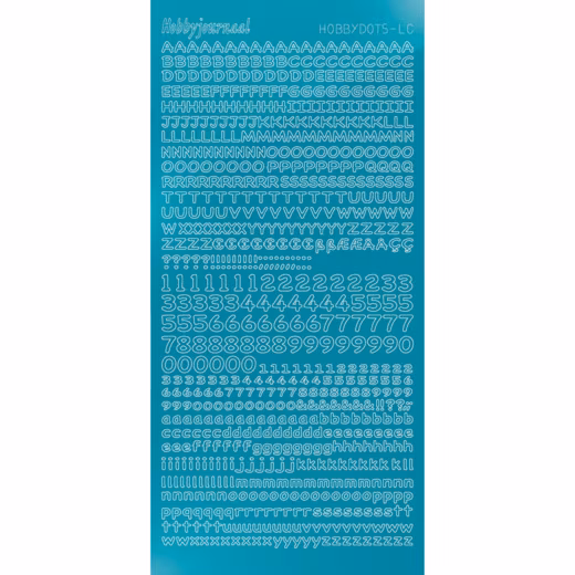 Stickers Alfabete  Mirror Azure Blue