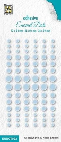 DOT003 Enamel dots  Baby blue