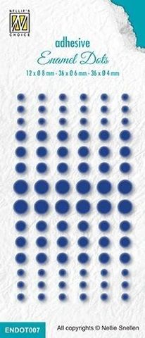 DOT007 Enamel dots blå