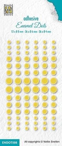 DOT008 Enamel dots gul