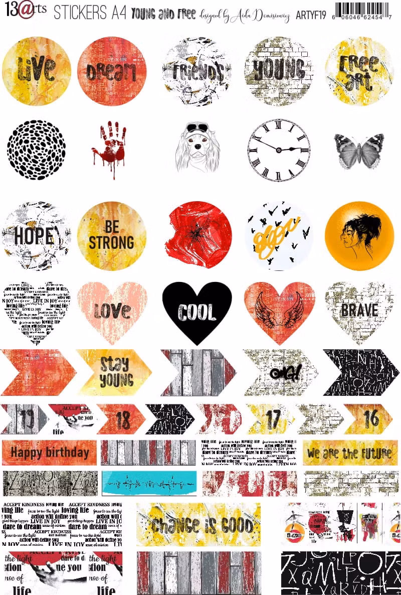 Stickers Young and free