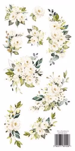 Klippark Vita Blommor 30x15cm