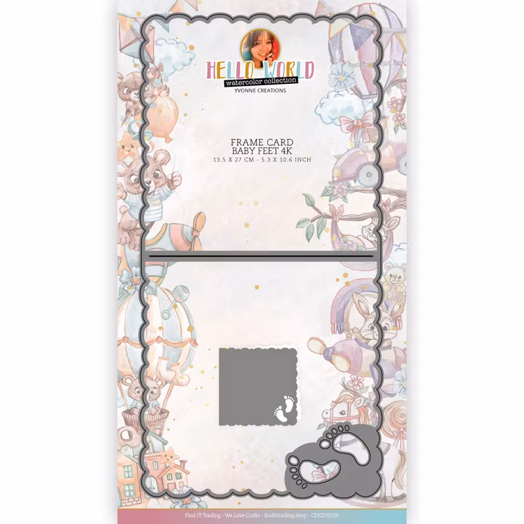 Frame card Baby feet border 4K CDCD10030