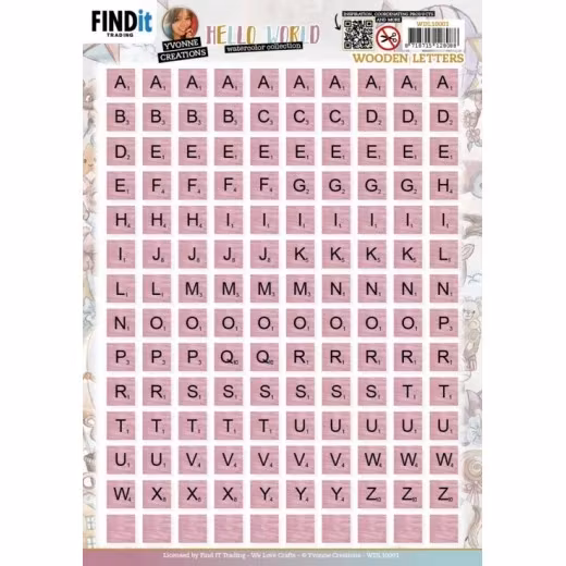 Wooden letters pink WDL10001