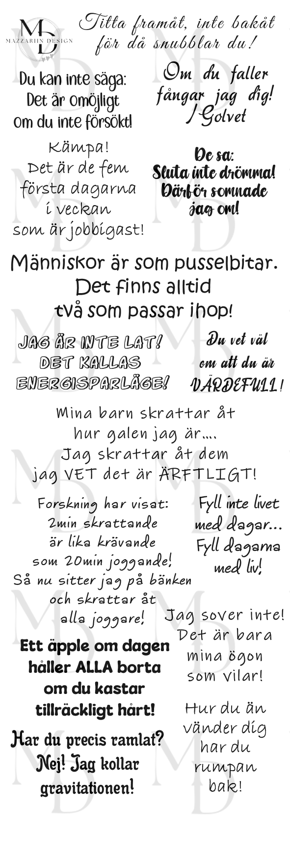 Tänkvärda texter klippark