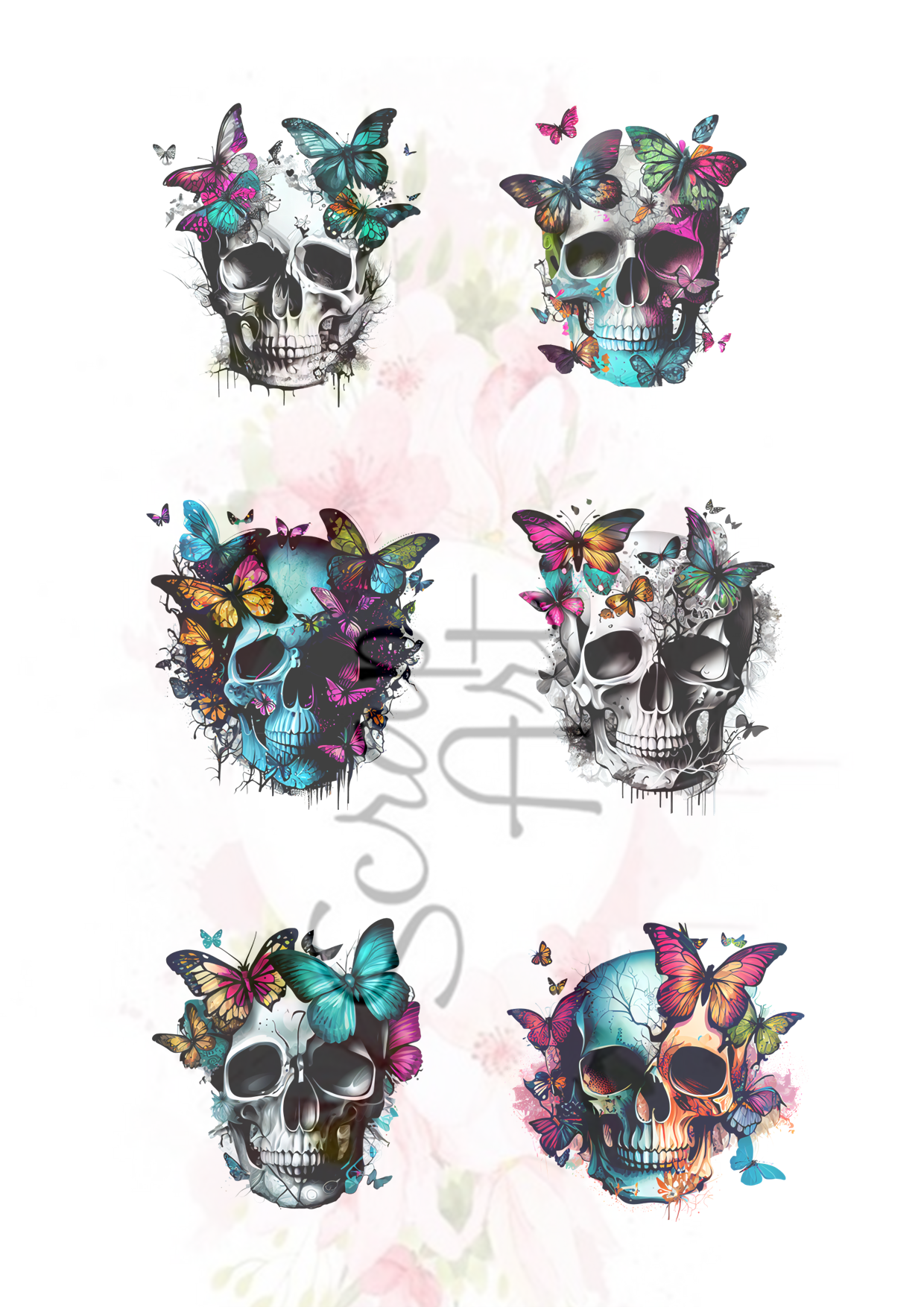 Butterfly skull klippark  0003