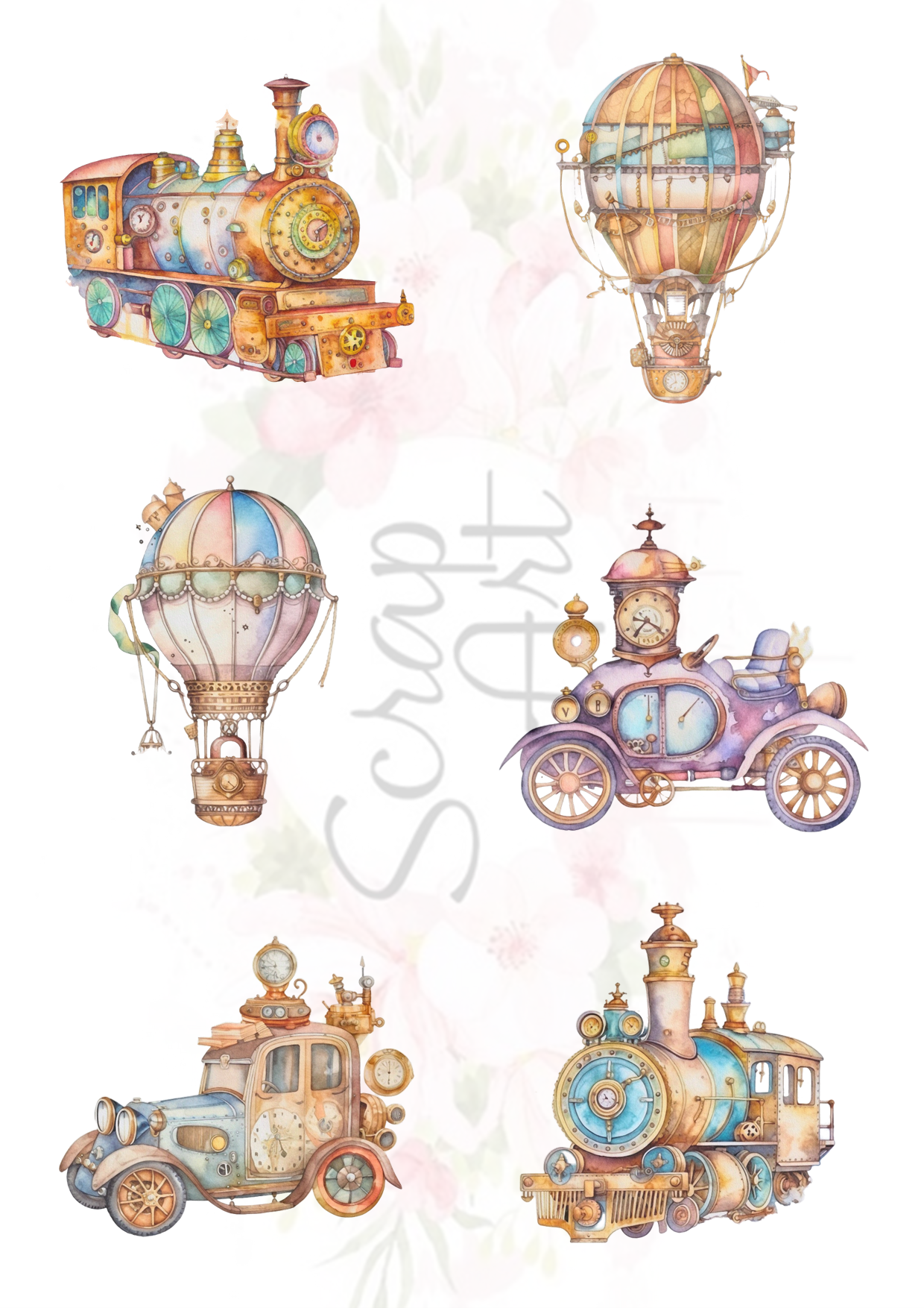 Steampunk transport klippark 0071