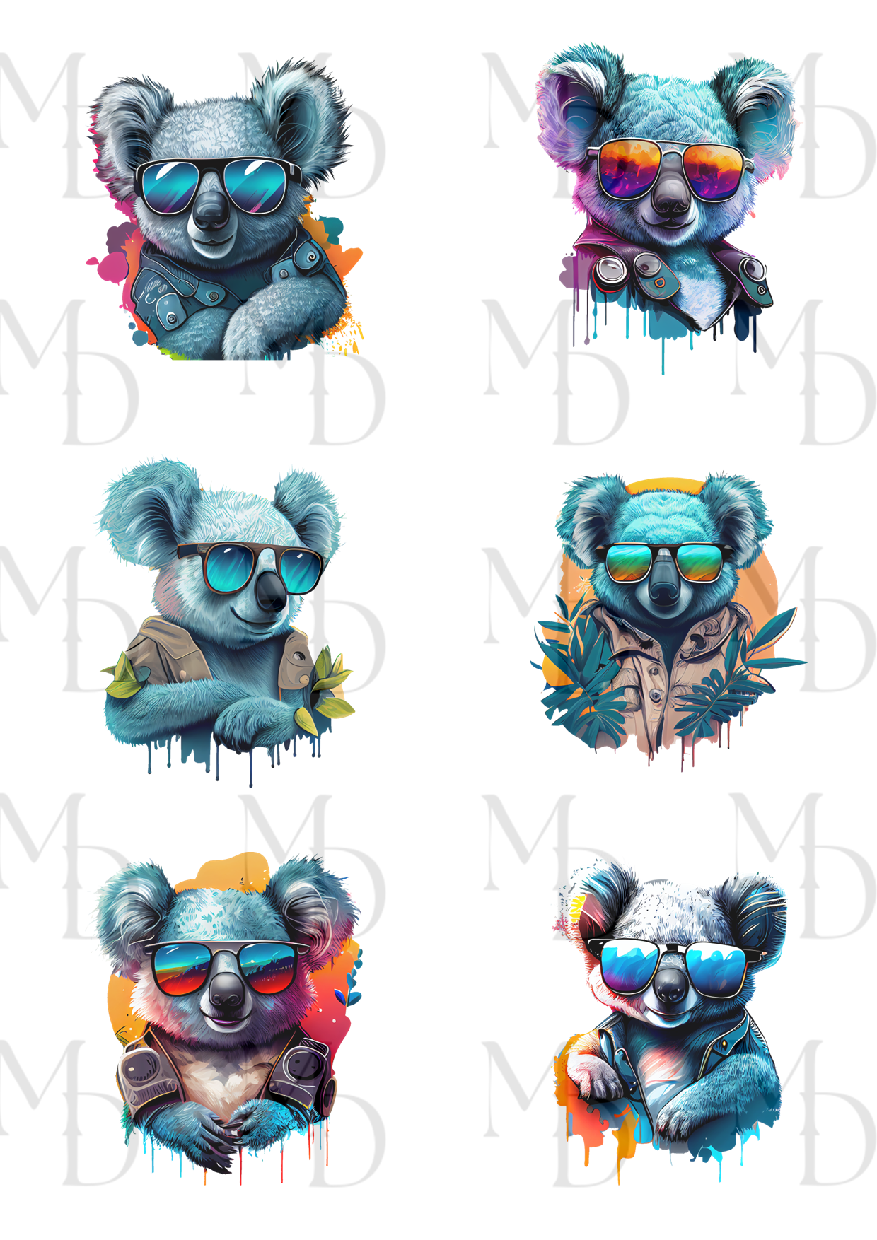 0045 Koala med solglasögon
