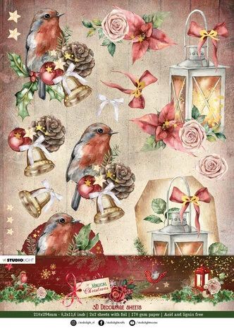 Magical Christmas 3D Decoupage Sheets