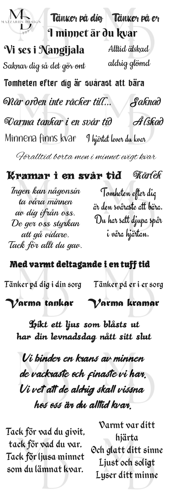 Sorg texter