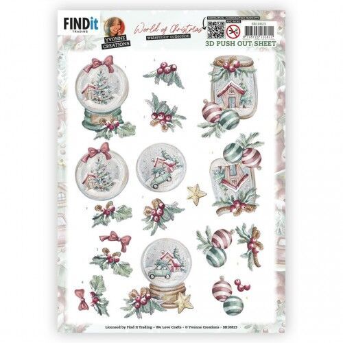 Christmas globe 3d push out
