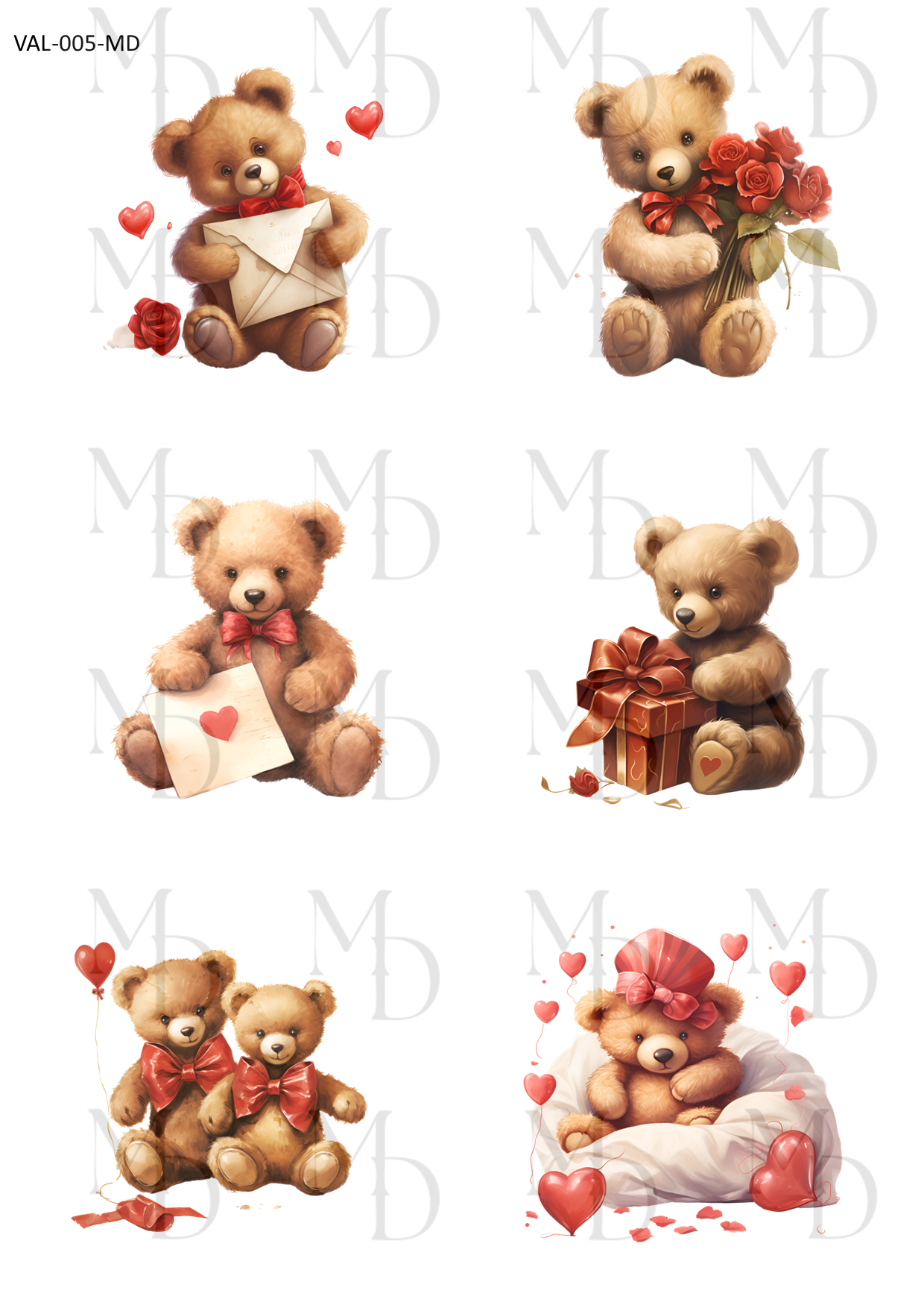 VAL-005-MD Love teddys