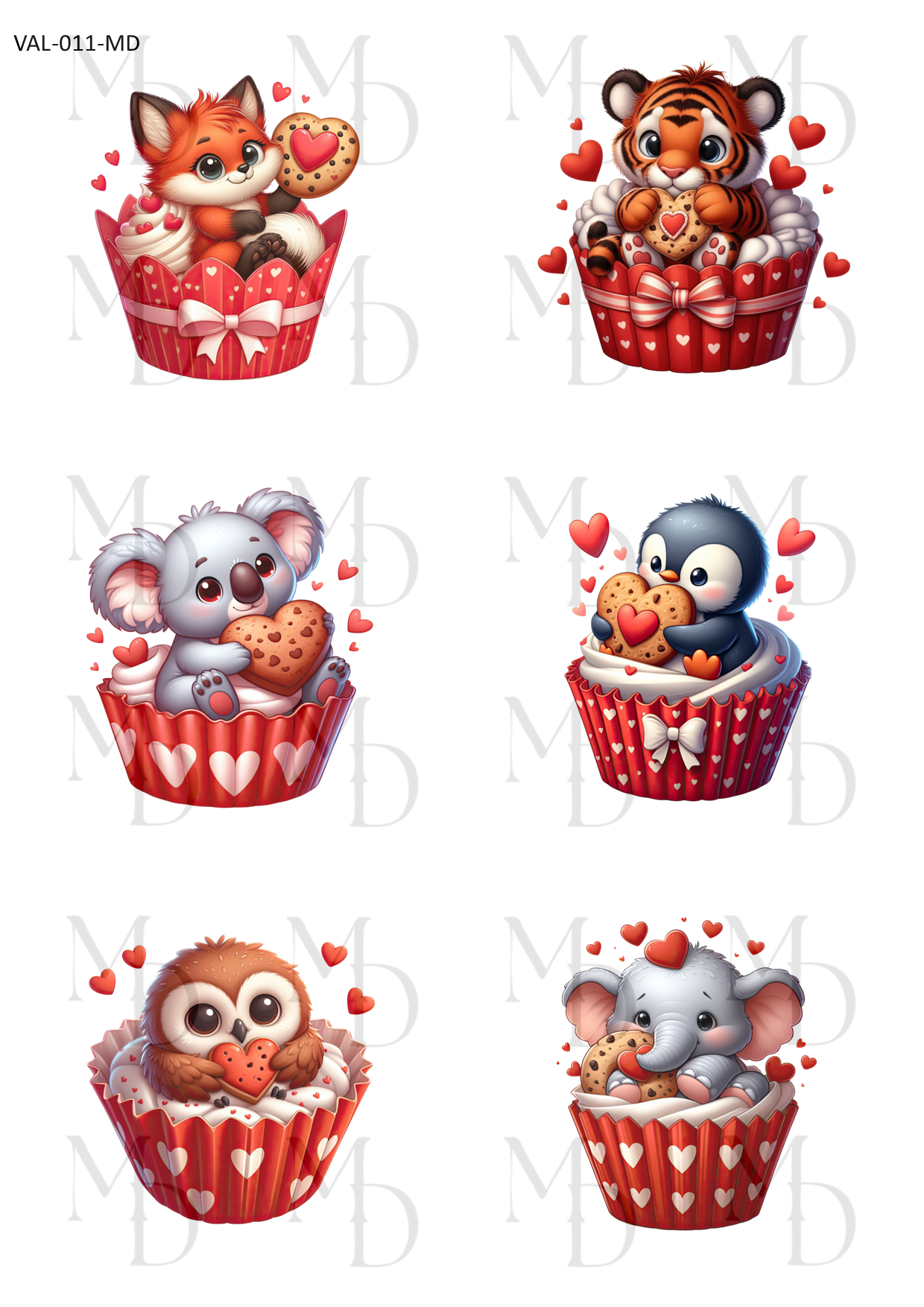 VAL-011-MD Valentin cupcakes