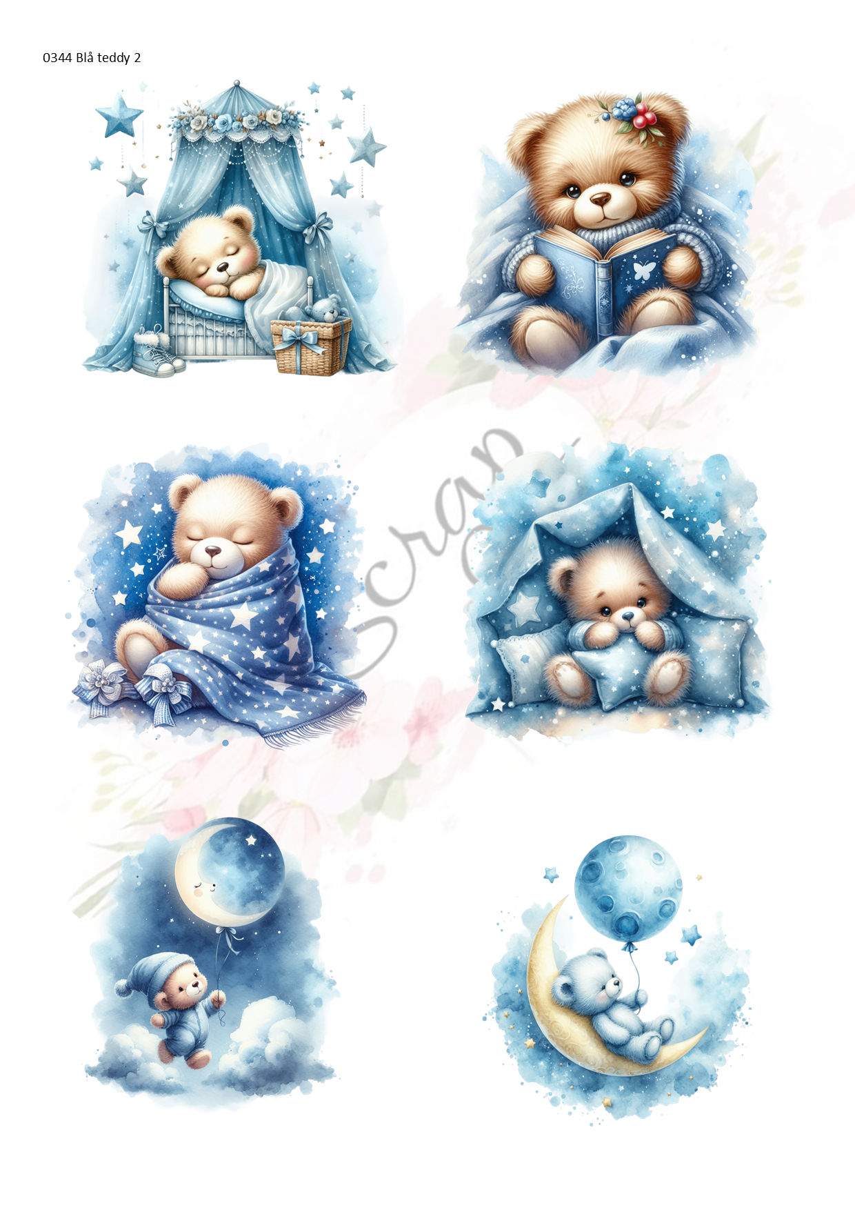 0343 Blå Teddy 2