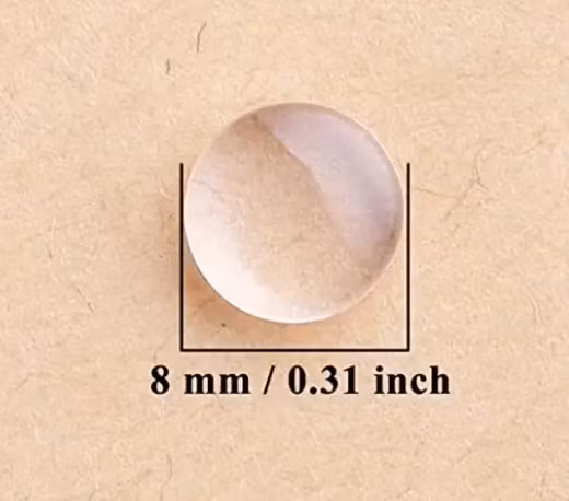 Glas cabochon 8 mm