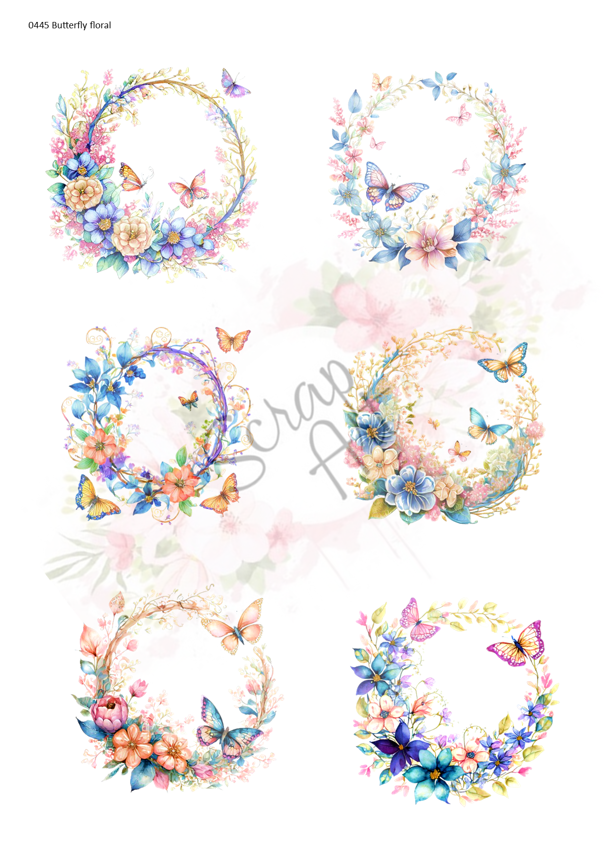 0445 Butterfly floral