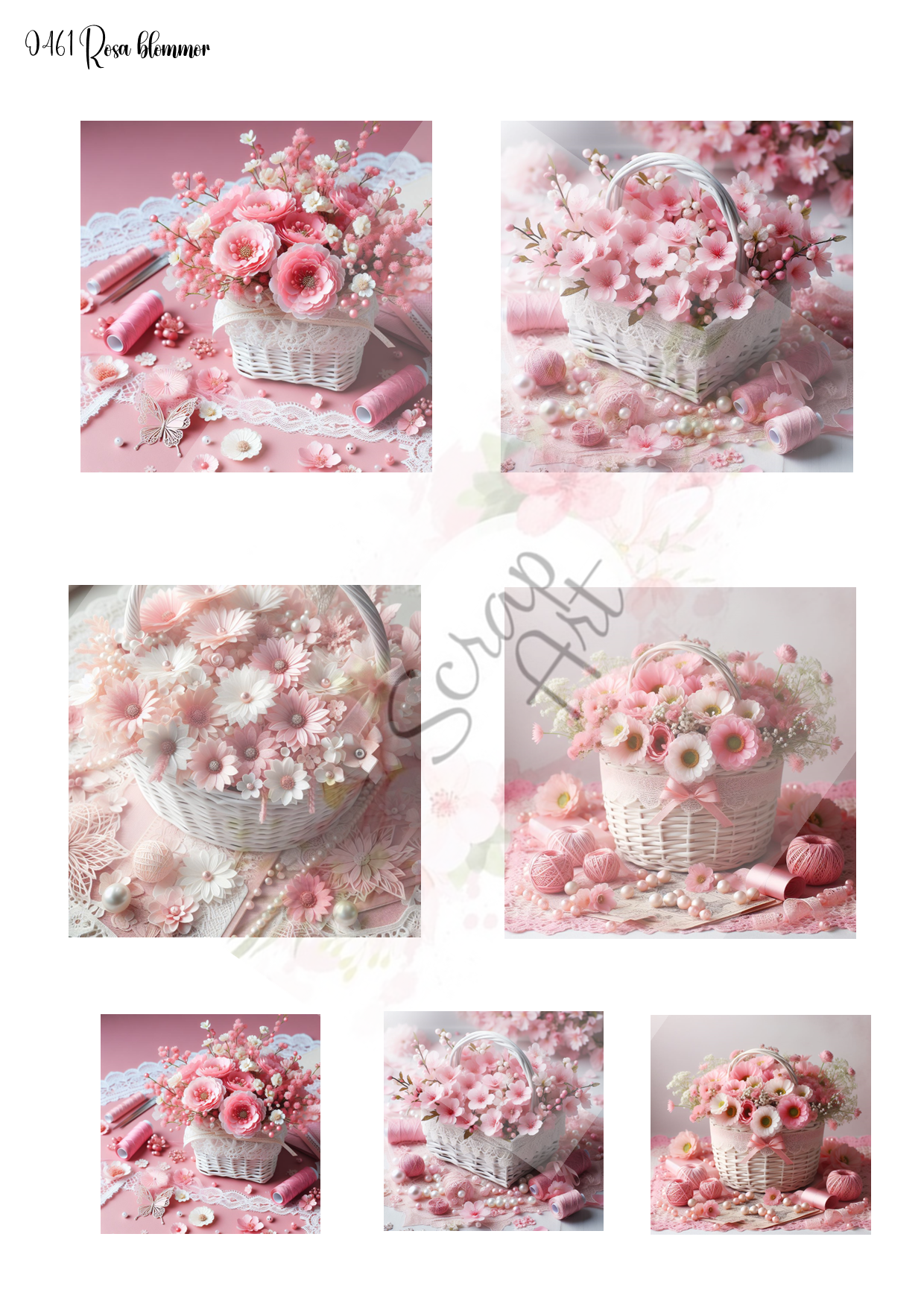 0461 Rosa blommor