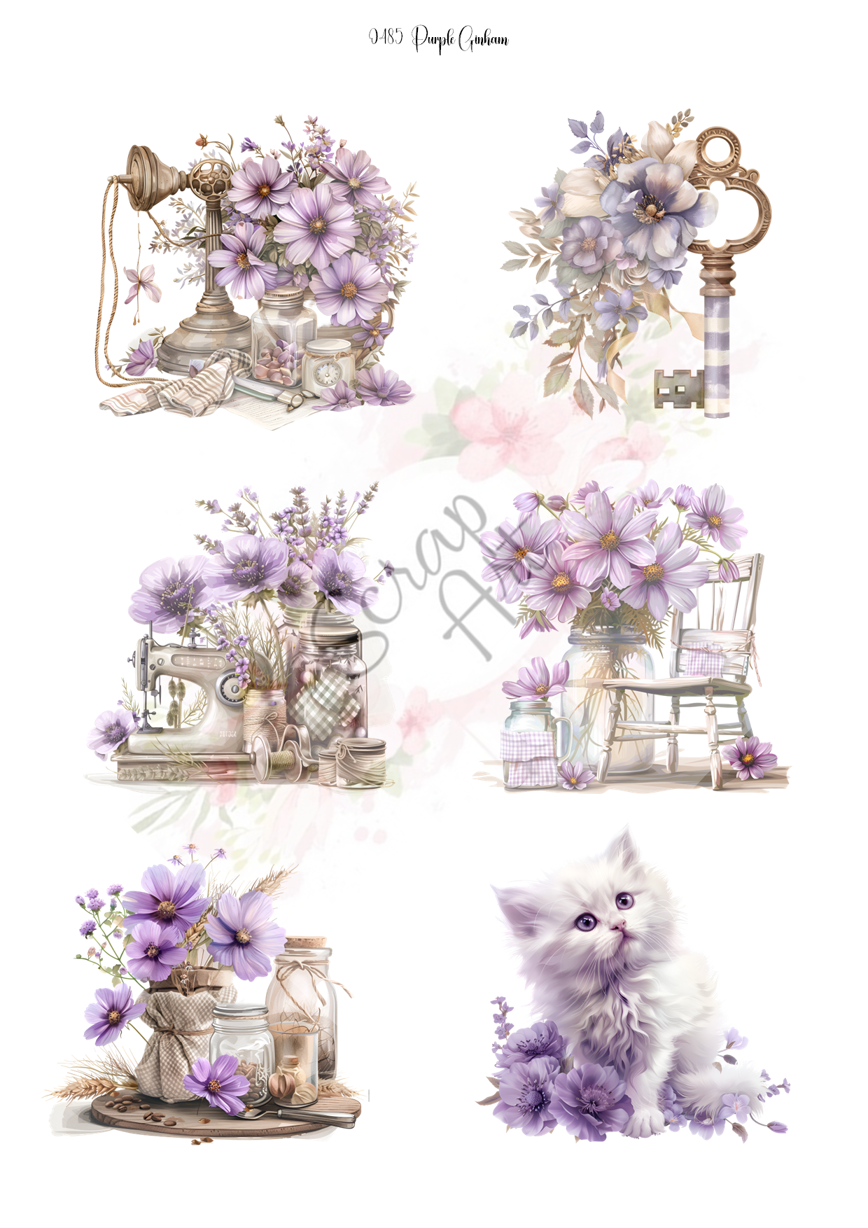 0485 Purple Gingham