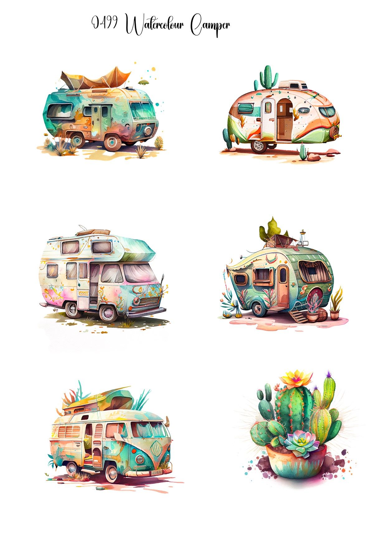 0499 Watercolour camper