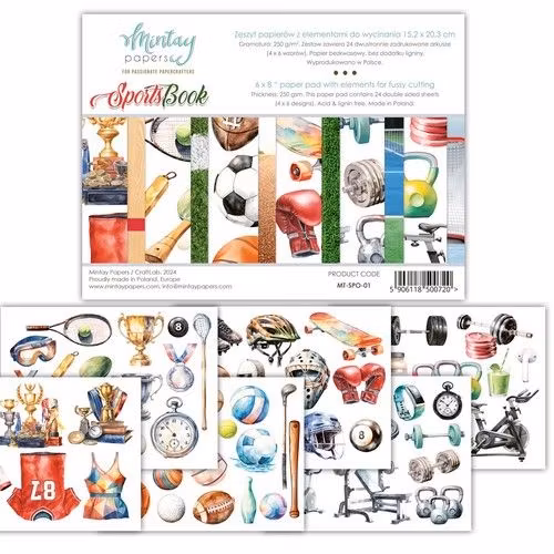 6 x 8 Book - elements for precise cutting -  Sport