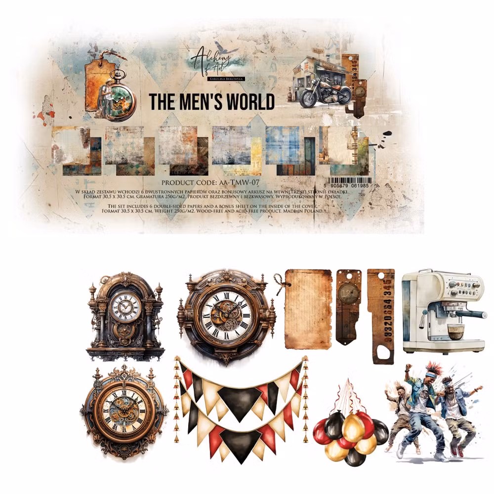 The Men's World AA-TMW-07   12x12 paper pad Alchemy of Art