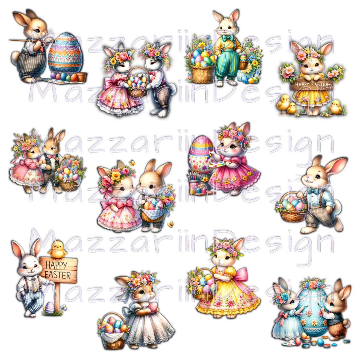 Diecuts Bunnies 01