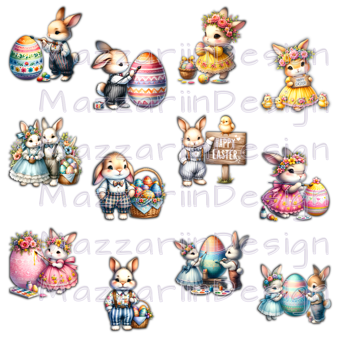 Diecuts Bunnies 02