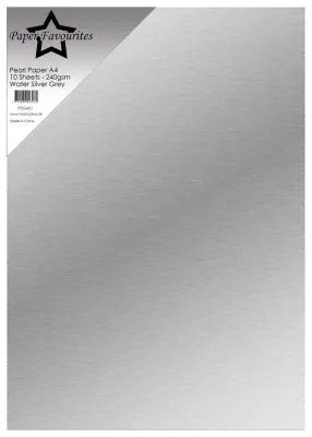 Pearl paper Water silver grey PFSS401