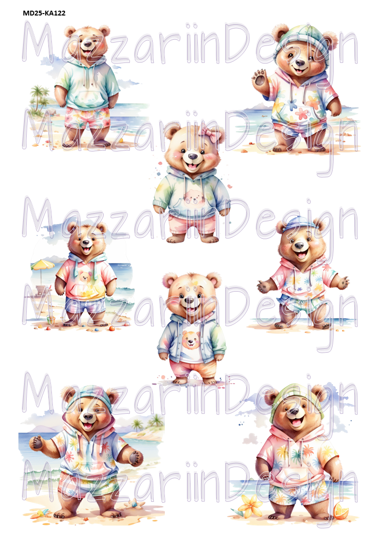KA122 Teddy på stranden