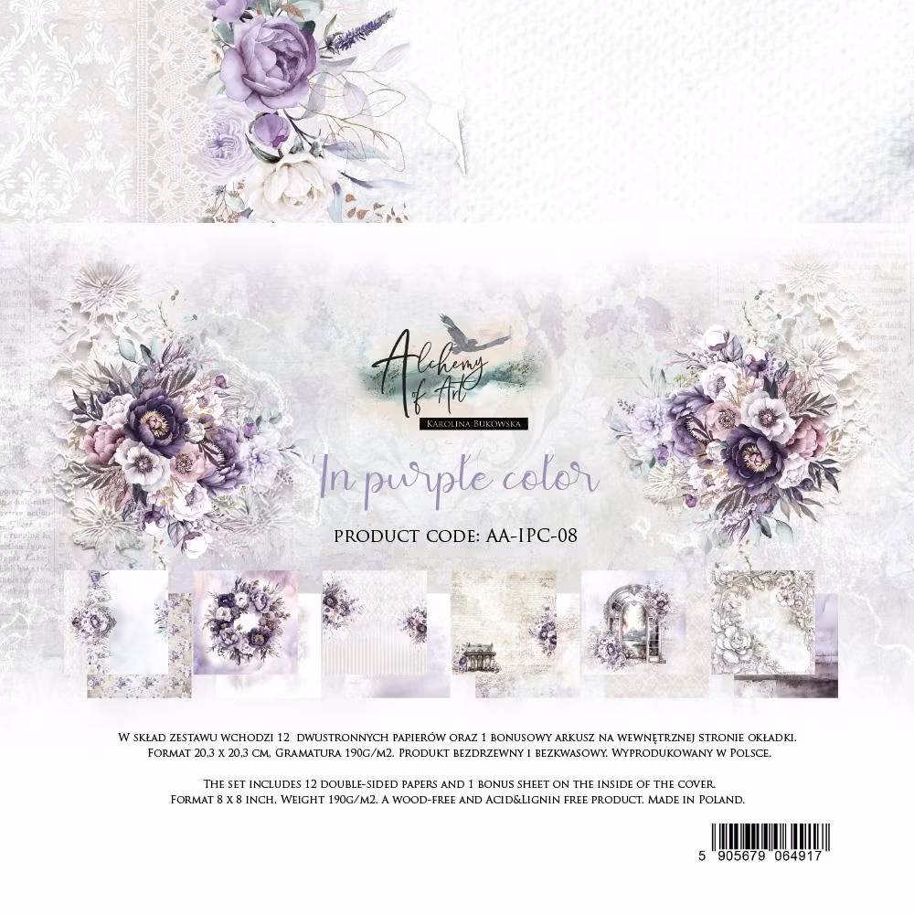 AA-IPC-08   In purple colours 8x8