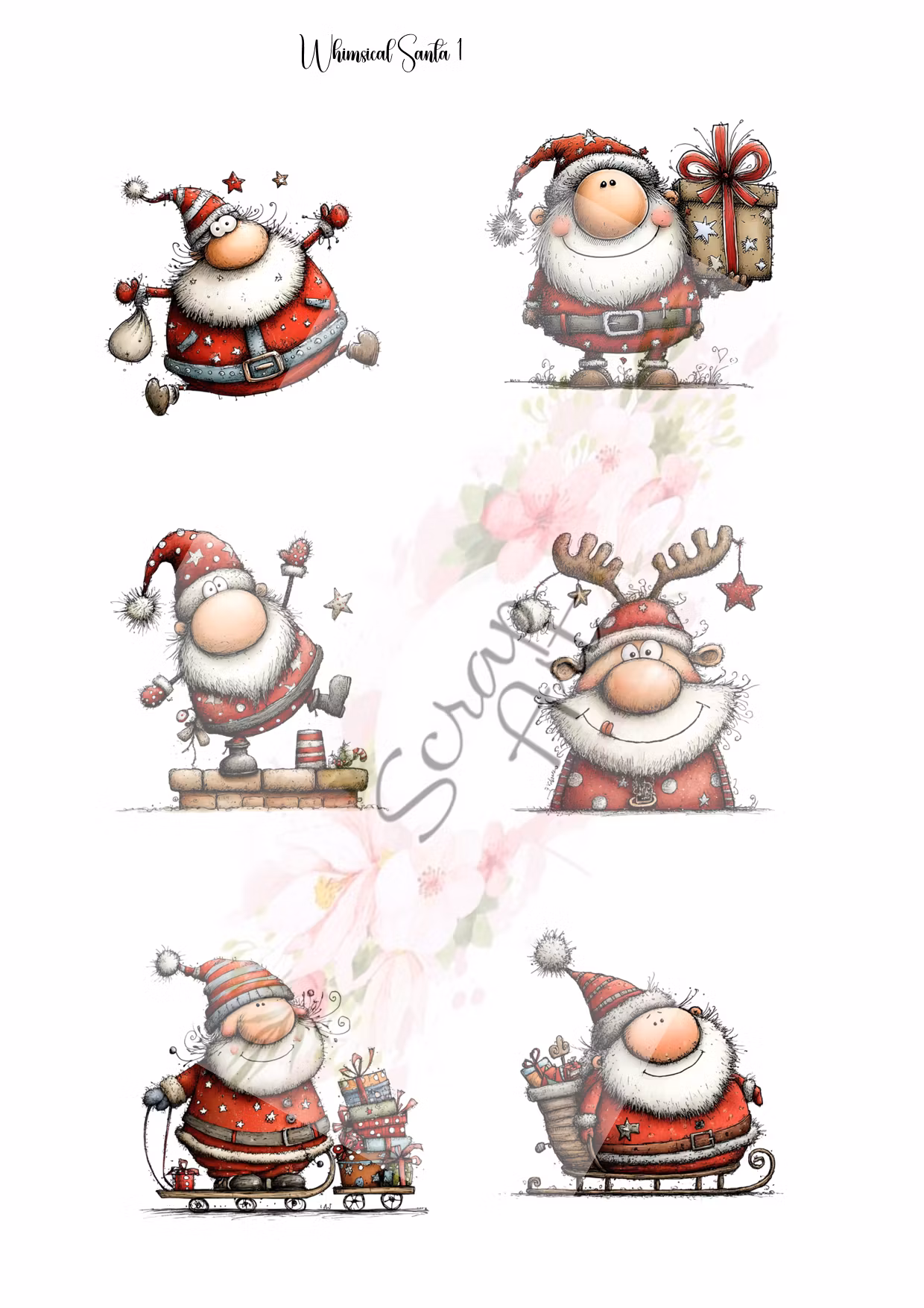 Whimsical Santa 1