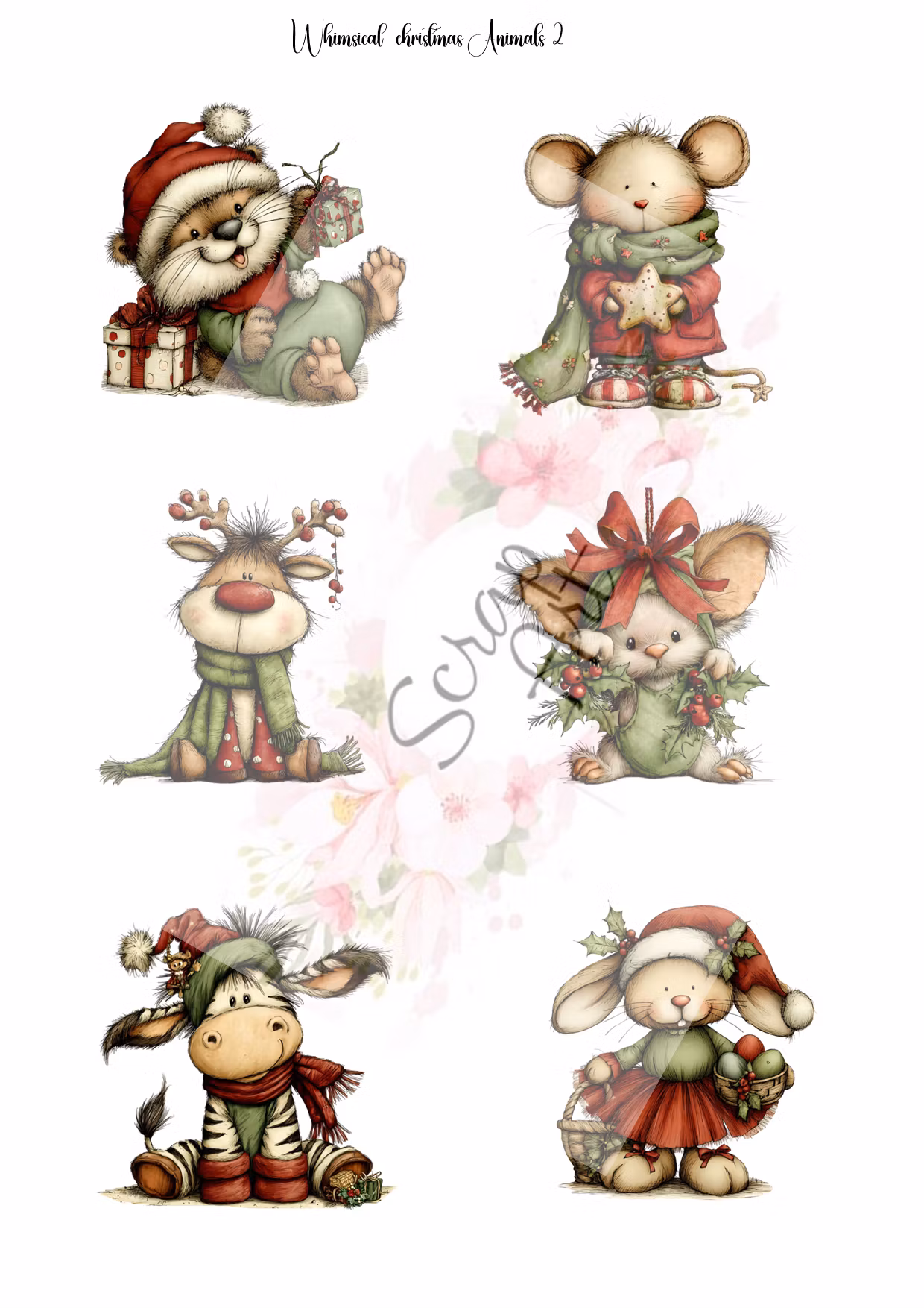 Whimsical christmas animals 2