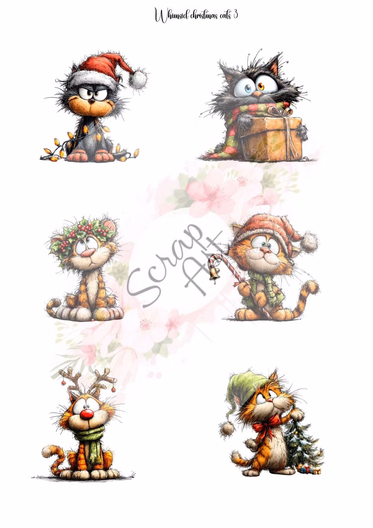 whimsical christmas cats 3