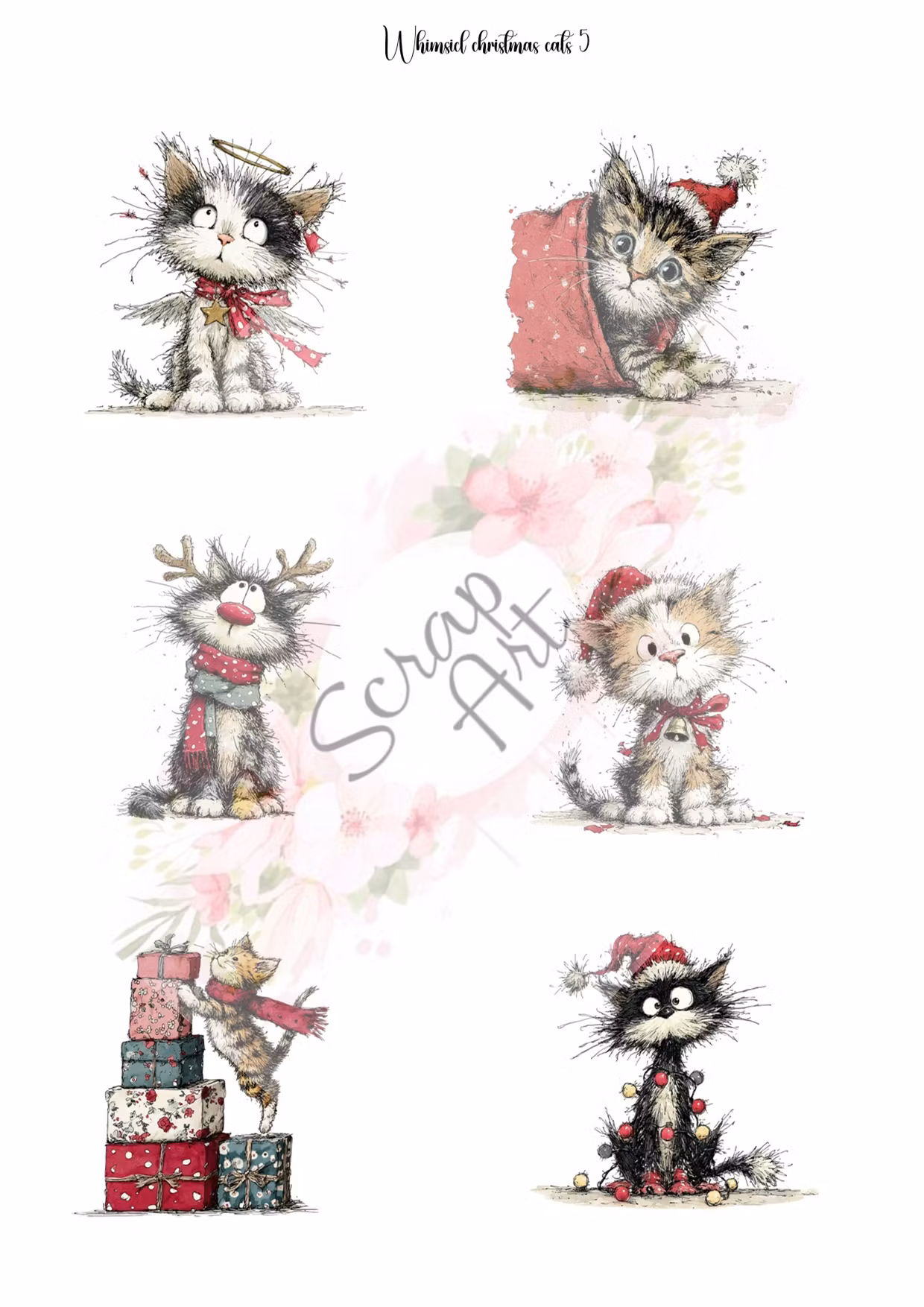 whimsical christmas cats 5