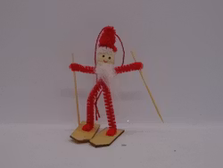 Chenille nisse på ski (4pk)