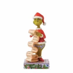 Grinch som leser en snill og slem liste