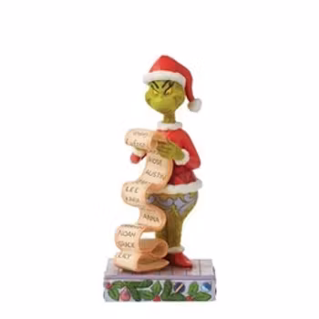 Grinch som leser en snill og slem liste