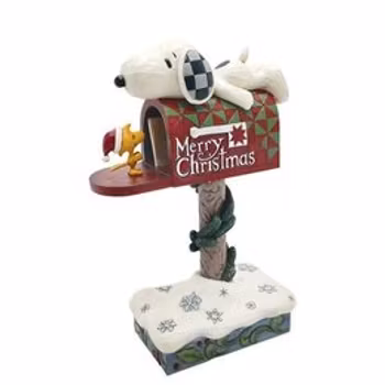 Snoopy og Woodstock på postkasse