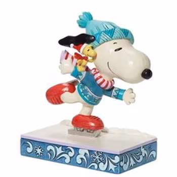 Snoopy og Woodstock på skøyter