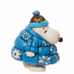 Snoopy i en boblejakke.