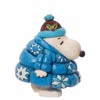 Snoopy i en boblejakke.