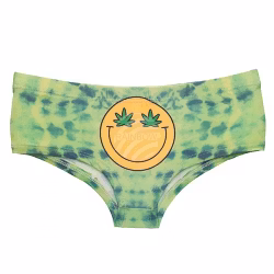 Boxertrosa med Ogräs Marijuana smile, Grön