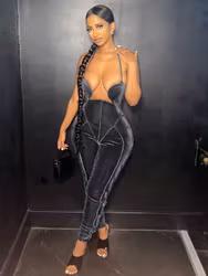 Sexig Jumpsuits Halterneck & Bodycon Dam