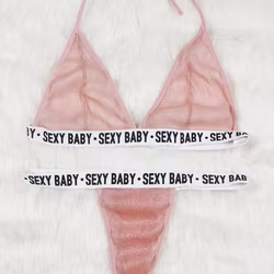 Ensemble bikini avec texte SEXY BABY