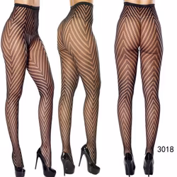 Sexiga Strumpbyxor med Stor Sicksack Mönster