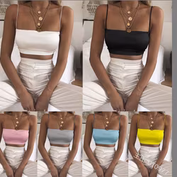 Top corto senza maniche e corto - Abbigliamento donna hot