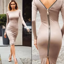 Abito Bodycon - Grande Cerniera Posteriore | Vari Colori
