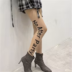 Collant con la scritta "No After Party"