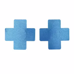 Blå Bröstvårta Kors klistermärke | Hot Woman Clothes