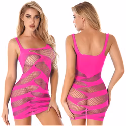 Camisón con malla hueca rosa | Ropa de mujer sexy